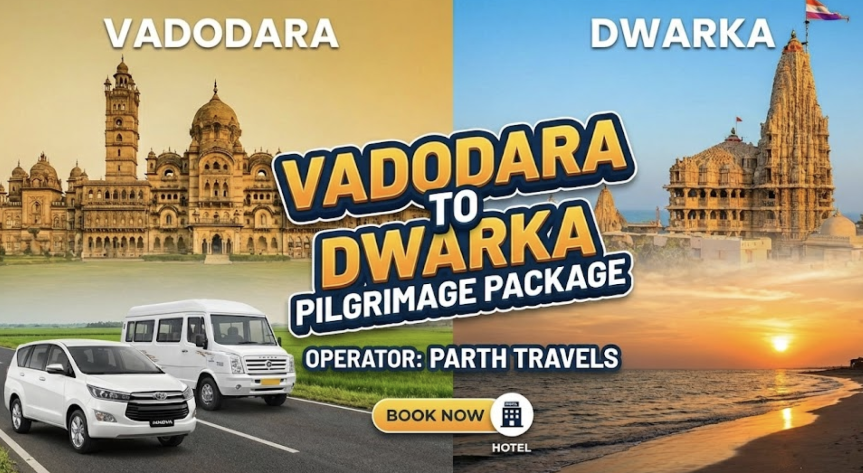 Vadodara to Dwarka tour package image
